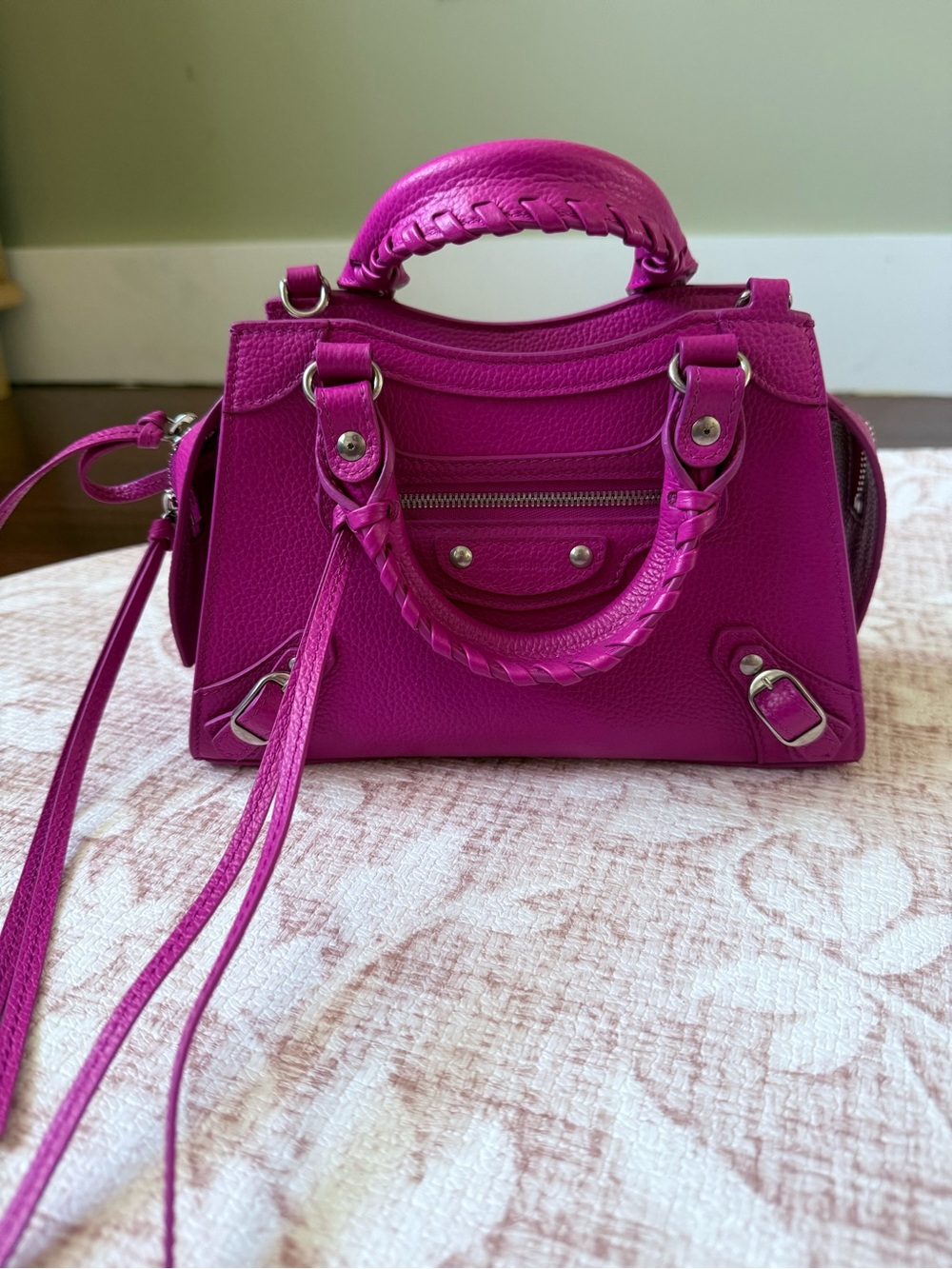 Balenciaga City Pink Leather Bag